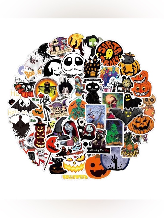 hallomas jack Other - Hallowmas Jack 50Pcs
Stickers Pack Vinyl Laptop
Helmet Phone Luggage
Decal GIFT